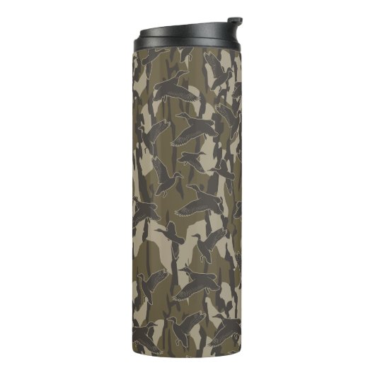 Watervogels jacht camo eend jagers thermosbeker (Gedraaid links)