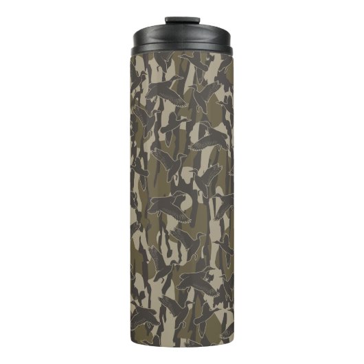 Watervogels jacht camo eend jagers thermosbeker (Voorkant)