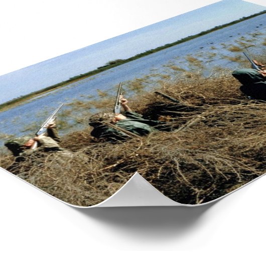 Watervogels jagen poster (Hoek)