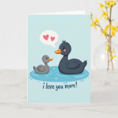 Watervogels Moeder Liefde Kaart (Gele Bloem)