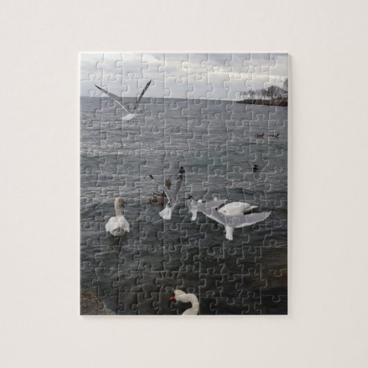 Watervogels op het Ontario-meer Legpuzzel (Verticaal)