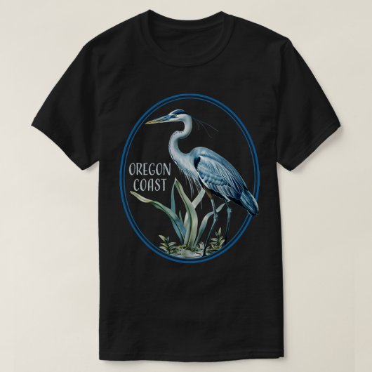 Watervogels Vogel Kijken Heron Vogels Great Oregon T-shirt (Design voorkant)
