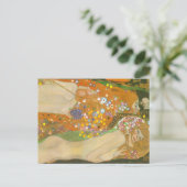 Watervoorraden II van Gustav Klimt, Art Nouveau Briefkaart (Staand voorkant)