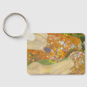 Watervoorraden II van Gustav Klimt, Art Nouveau Sleutelhanger (Achterkant)