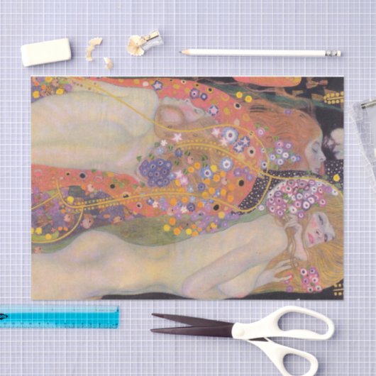 Watervoorraden II van Gustav Klimt Tissuepapier (Craft)