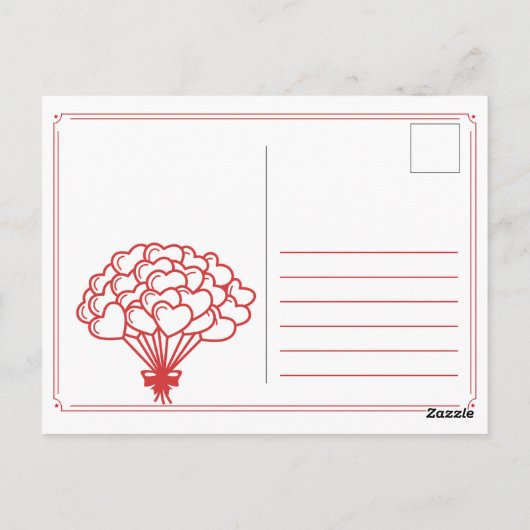 Watervorkbeer fotosjabloon Valentijnsdag Briefkaart (Achterkant)