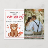 Watervorkbeer fotosjabloon Valentijnsdag Briefkaart (Voorkant)