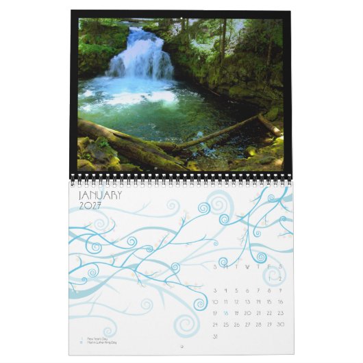 Waterwegen in het noordwesten kalender (Jan 2027)
