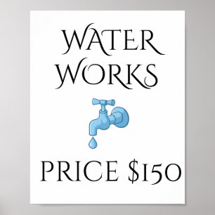 Waterwerk woord voor badkamer Badkamer Wa Poster