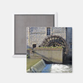 Waterwiel bij Bayeux in Frankrijk Magneet (Voorkant / Achterkant)