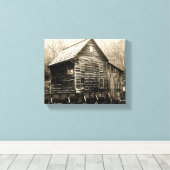  waterwiel canvas afdruk (Insitu (Houten vloer))