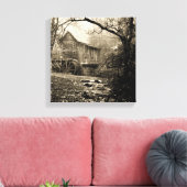  waterwiel canvas afdruk (Insitu (Woonkamer))