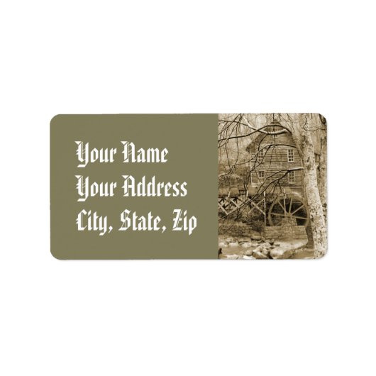 waterwiel etiket (Voorkant)