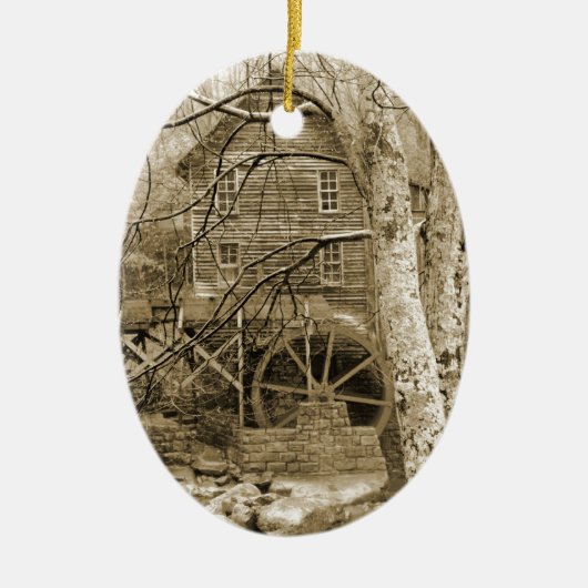  waterwiel keramisch ornament (Voorkant)