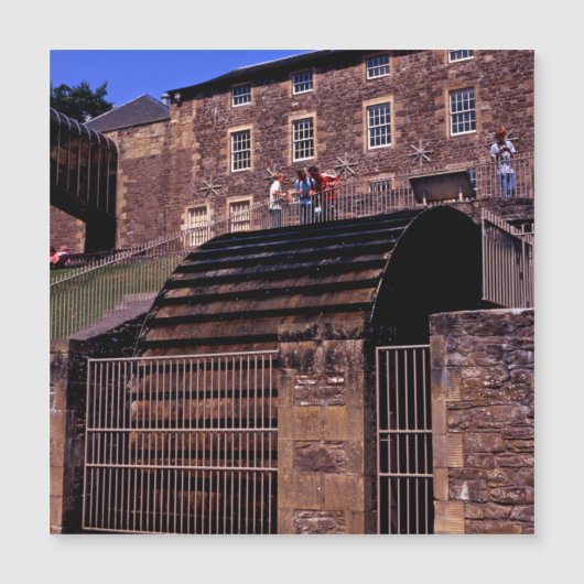 Waterwiel New Lanark Scotland Briefkaart Poster (Voorkant)