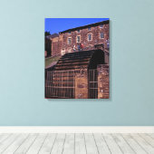 Waterwiel New Lanark Scotland Briefkaart Poster Ph Canvas Afdruk (Insitu (Houten vloer))