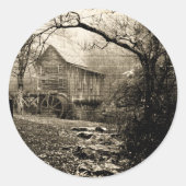  waterwiel ronde sticker (Voorkant)