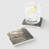  waterwiel stenen onderzetter (Zijkant)