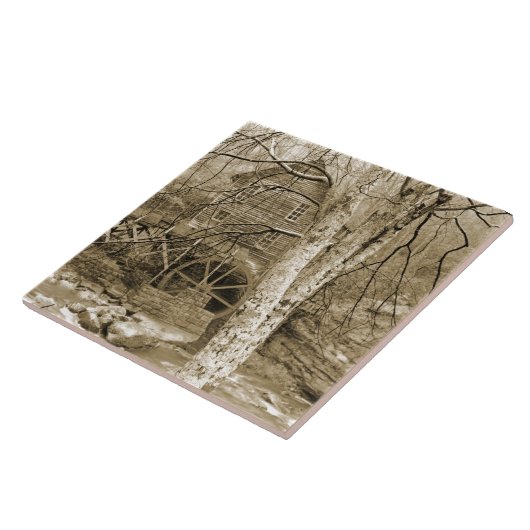 waterwiel tegeltje (Zijkant)