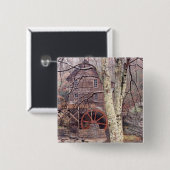 Waterwiel Vierkante Button 5,1 Cm (Voorkant /achterkant)