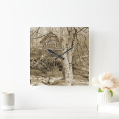 waterwiel vierkante klok (Huis)