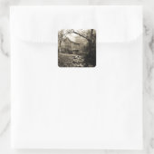  waterwiel vierkante sticker (Tas)