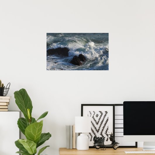 Watery Blanket Poster (Thuiskantoor)