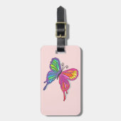 Watery Butterfly Bagagelabel (Voorkant verticaal)