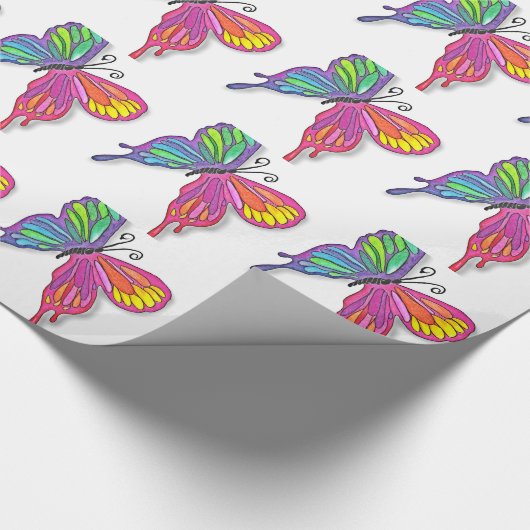 Watery Butterfly Cadeaupapier (Hoek)
