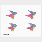 Watery Butterfly Ovale Sticker (Vel)