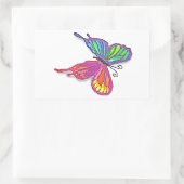 Watery Butterfly Rechthoekige Sticker (Tas)