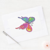 Watery Butterfly Rechthoekige Sticker (Envelop)