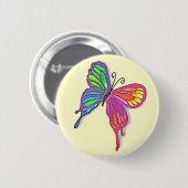 Watery Butterfly Ronde Button 5,7 Cm (Voorkant /achterkant)