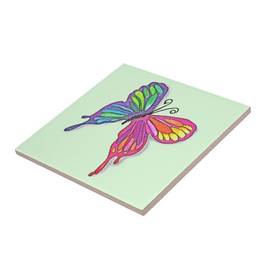 Watery Butterfly Tegeltje (Zijkant)