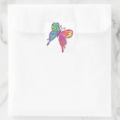 Watery Butterfly Vierkante Sticker (Tas)