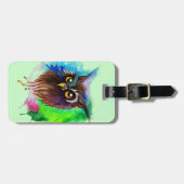 Watery Wood Owl Bagagelabel (Voorkant horizontaal)