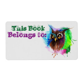 Watery Wood Owl Book Labels