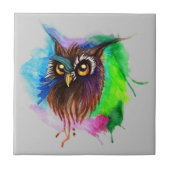 Watery Wood Owl Tegeltje (Voorkant)