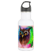 Watery Wood Owl Waterfles (Voorkant)