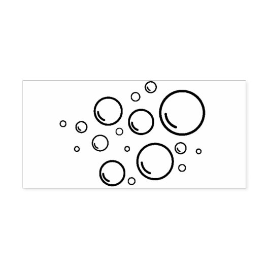 Waterzeepbellen Rubberstempel (Afrduk)