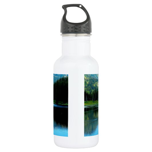 Waterzomergloedreflectie Waterfles (Achterkant)