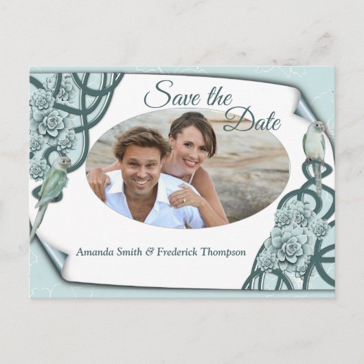 Waterzuigen in Mint blauw / Pine Green Aankondigingskaart (Voorkant)