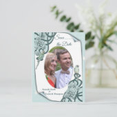 Waterzuigen in Mint blauw / Pine Green Aankondigingskaart (Staand voorkant)