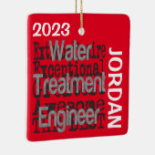 Waterzuiveringsingenieur Extraordinaire CUSTOM Keramisch Ornament (Rechts)