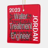 Waterzuiveringsingenieur Extraordinaire CUSTOM Keramisch Ornament (Links)