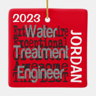 Waterzuiveringsingenieur Extraordinaire CUSTOM Keramisch Ornament