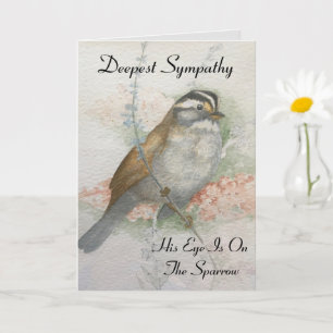 Watful Sparrow Deepest Sympathy Bible Quote Kaart