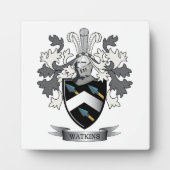 Watkins Family Crest Coat of Arms Fotoplaat (Voorkant)