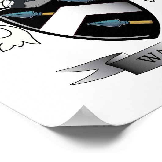 Watkins Family Crest Coat of Arms Poster (Hoek)