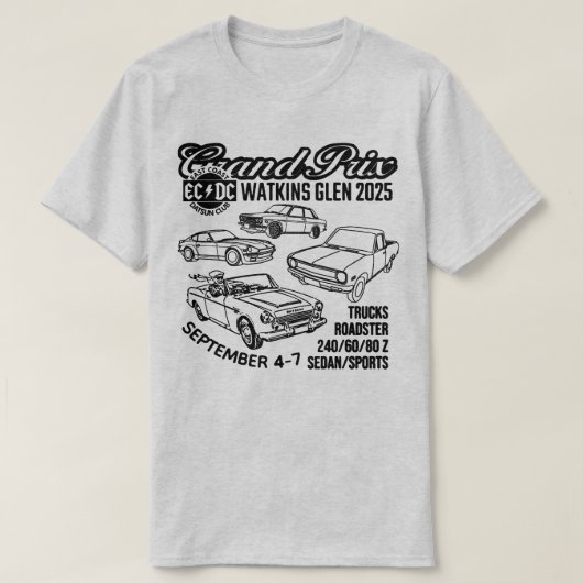 Watkins Glen Grand Prix event 4-7 september T-shir T-shirt (Design voorkant)